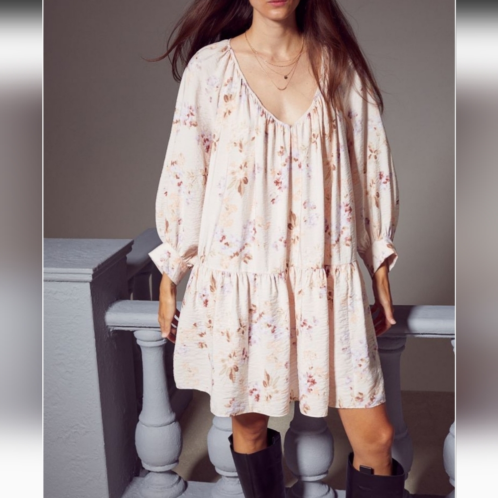 H&M Floral Long Sleeve Dress